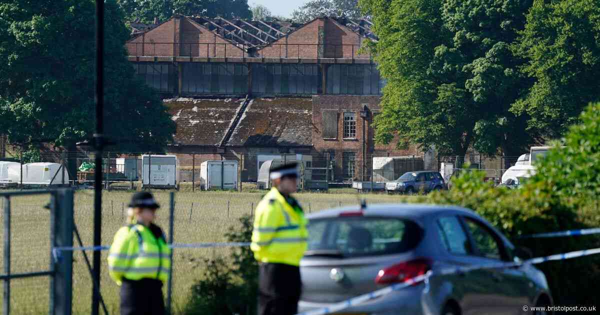 Two firefighters and member of public dead after fire at ex-RAF base