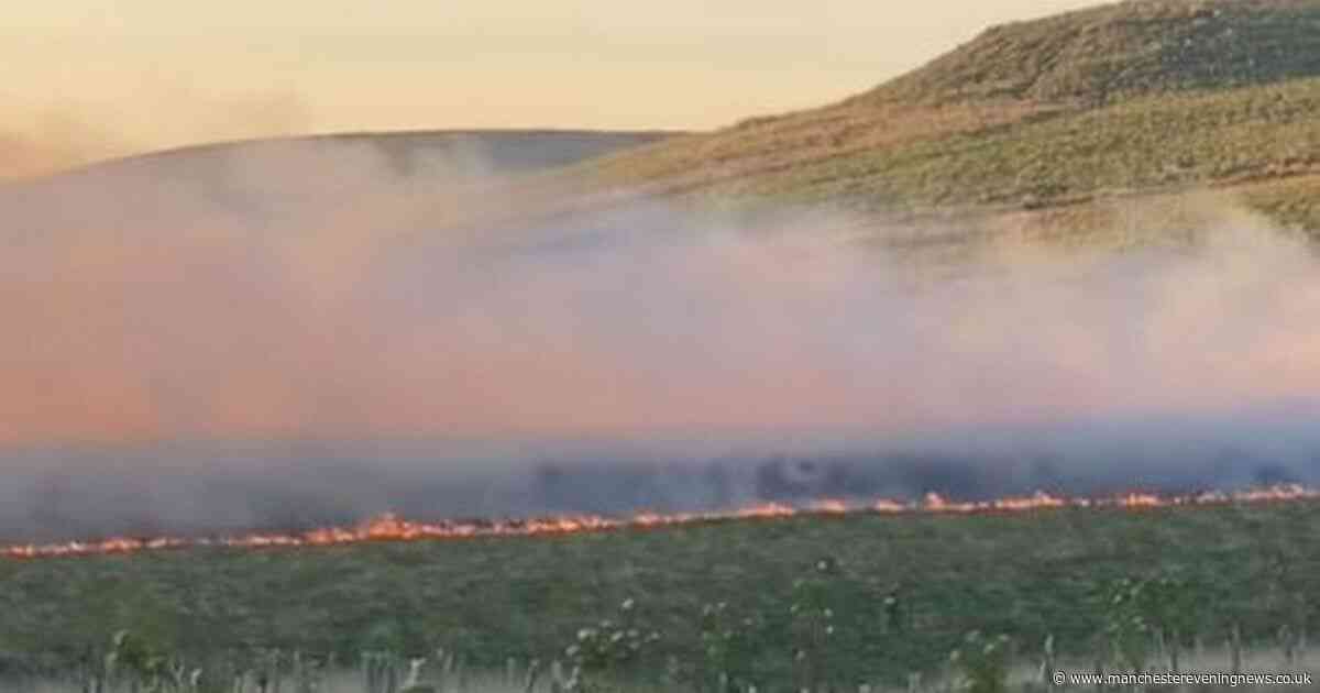 Police issue update after huge moor fire breaks out near Greater Manchester