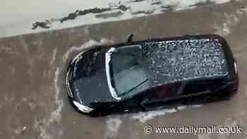 Costa Blanca roads turn into raging rivers as freak hail and rain storms lash Spanish holiday hotspot washing away cars