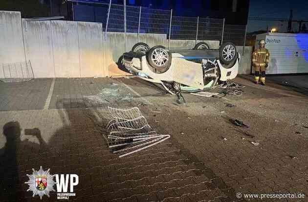 POL-PDKL: Wegen zu hoher Geschwindigkeit Unfall verursacht