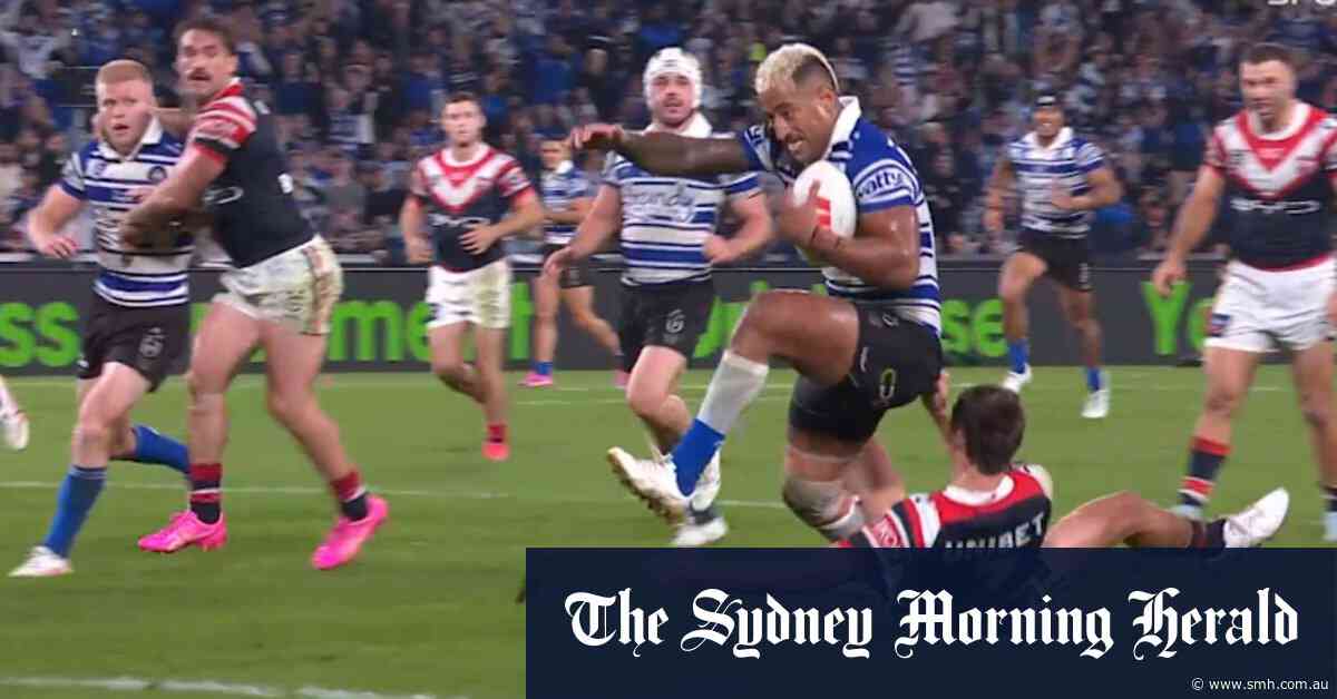 Kikau storms over for the Bulldogs