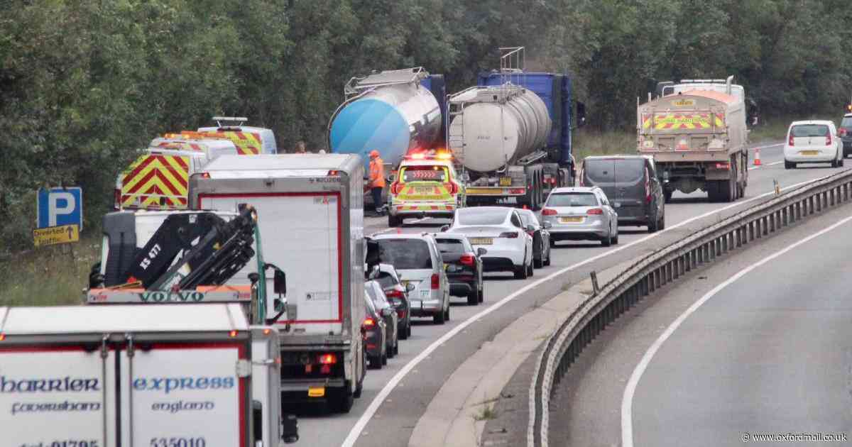 LIVE: Emergency services attend crash on A34 as lunchtime delays build