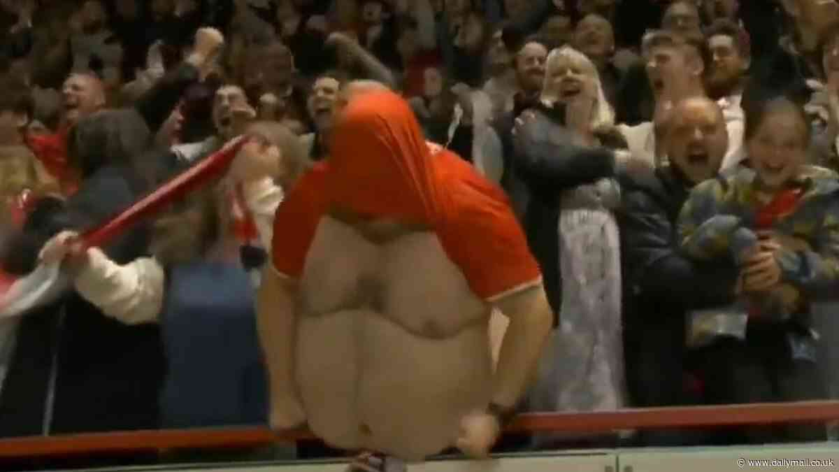 Charlton fan goes viral for hilarious celebration after they booked their place in the League One play-off final with a dramatic win over Wycombe