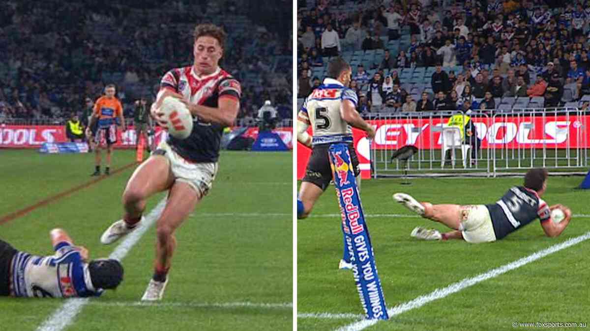 ‘Can’t believe that just happened’: Roosters star’s ‘ridiculous’ try of the year contender stuns