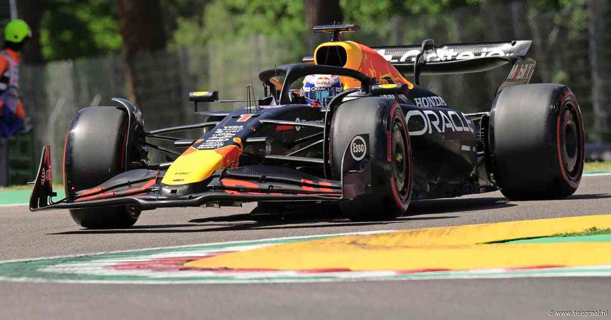 ’Driftende’ Max Verstappen komt niet verder dan zevende tijd in eerste training in Imola