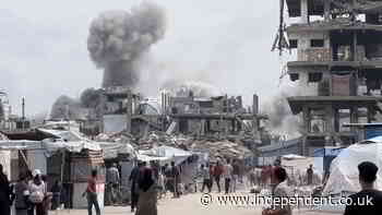 Moment Gaza residents flee as Israeli airstrike hits house caught on video