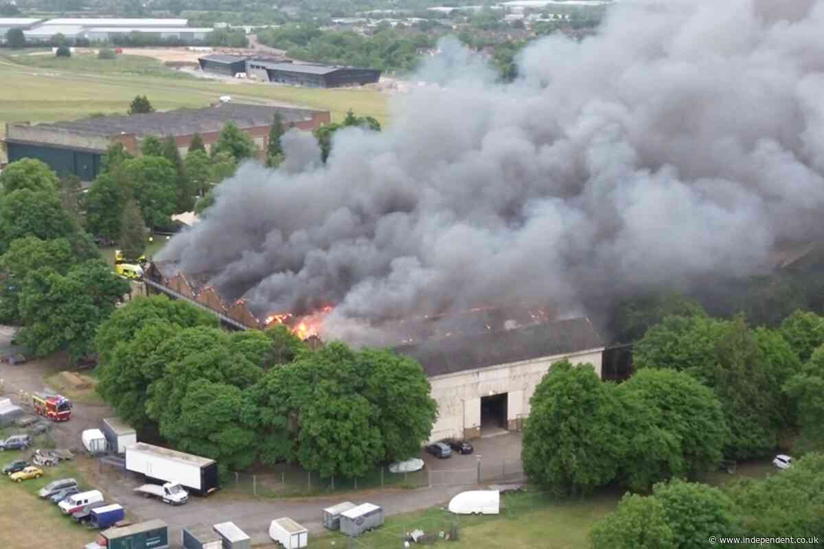 Bicester fire latest: Fire chief praises ‘unwavering bravery’ of firefighters after two killed in blaze at ex-RAF base