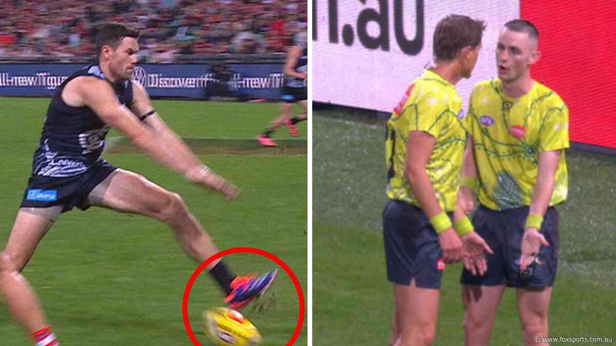 ‘Not the right outcome’: Voss bristles at Swans’ gifted goal after ump blunder that was ‘so obvious’