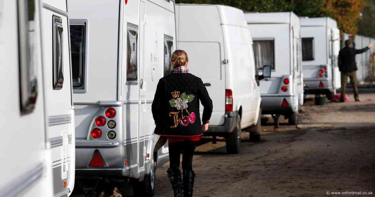 Travellers set up camp in two villages, police say
