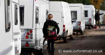Travellers set up camp in two villages, police say