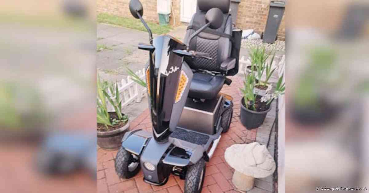 Mobility scooter with 'Nanny Twerk' sticker on back stolen from Essex town