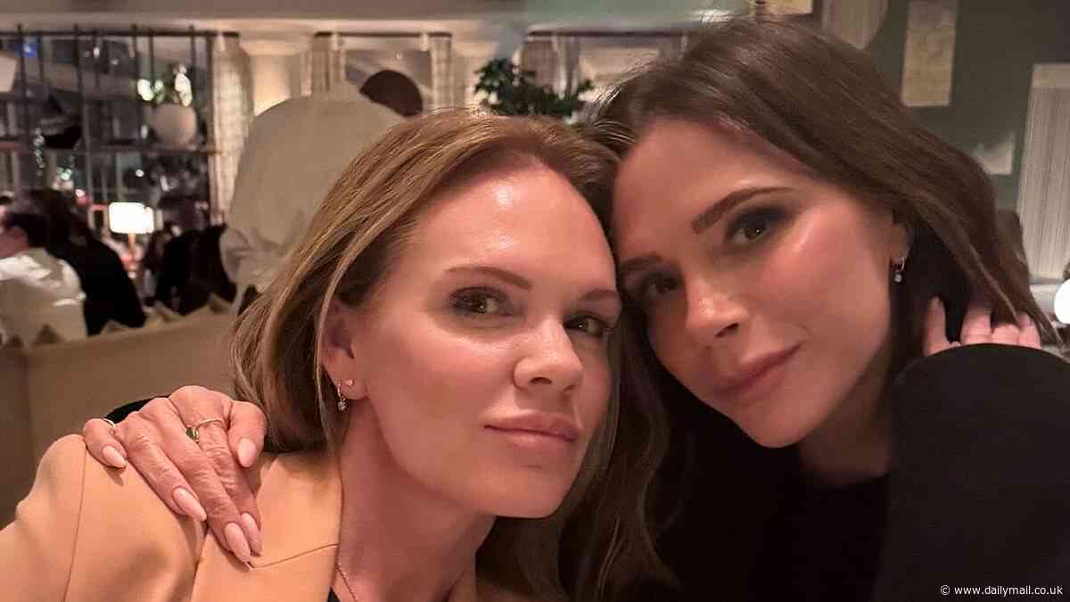 Victoria Beckham shares snaps from dinner with her close friends of 20 years while estranged son Brooklyn teases latest project amid their ongoing feud