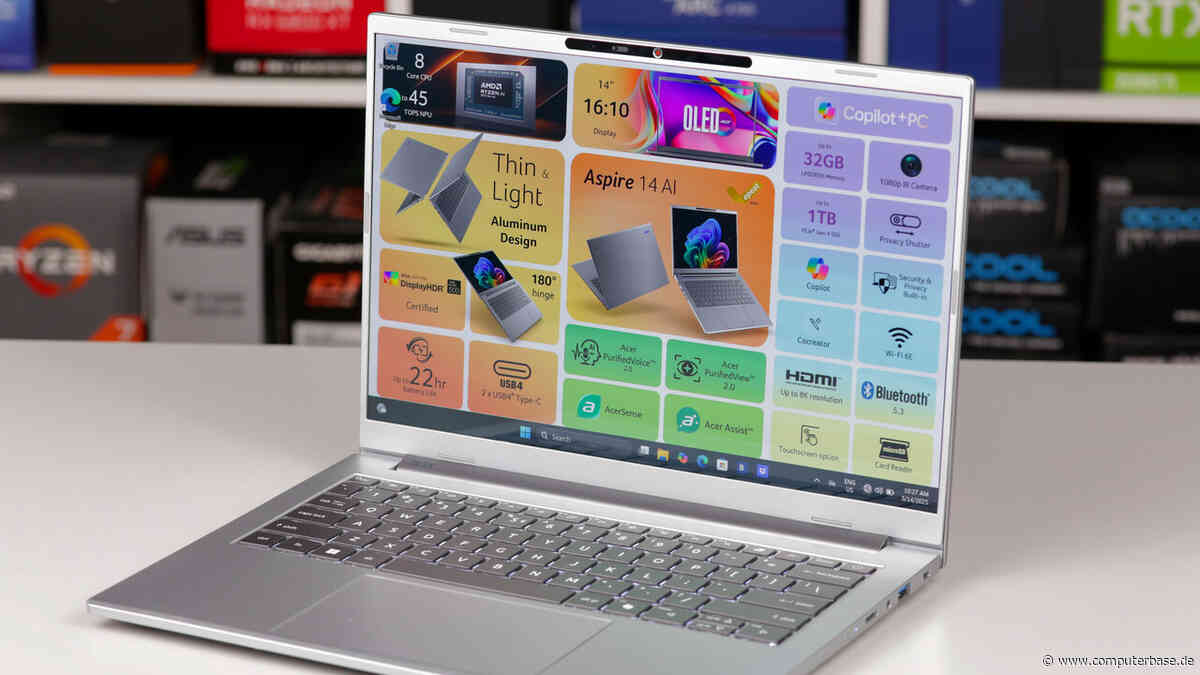 Neue Acer-Notebooks: Aspire kommt in 14 und 16 Zoll mit AMD, Intel und Qualcomm