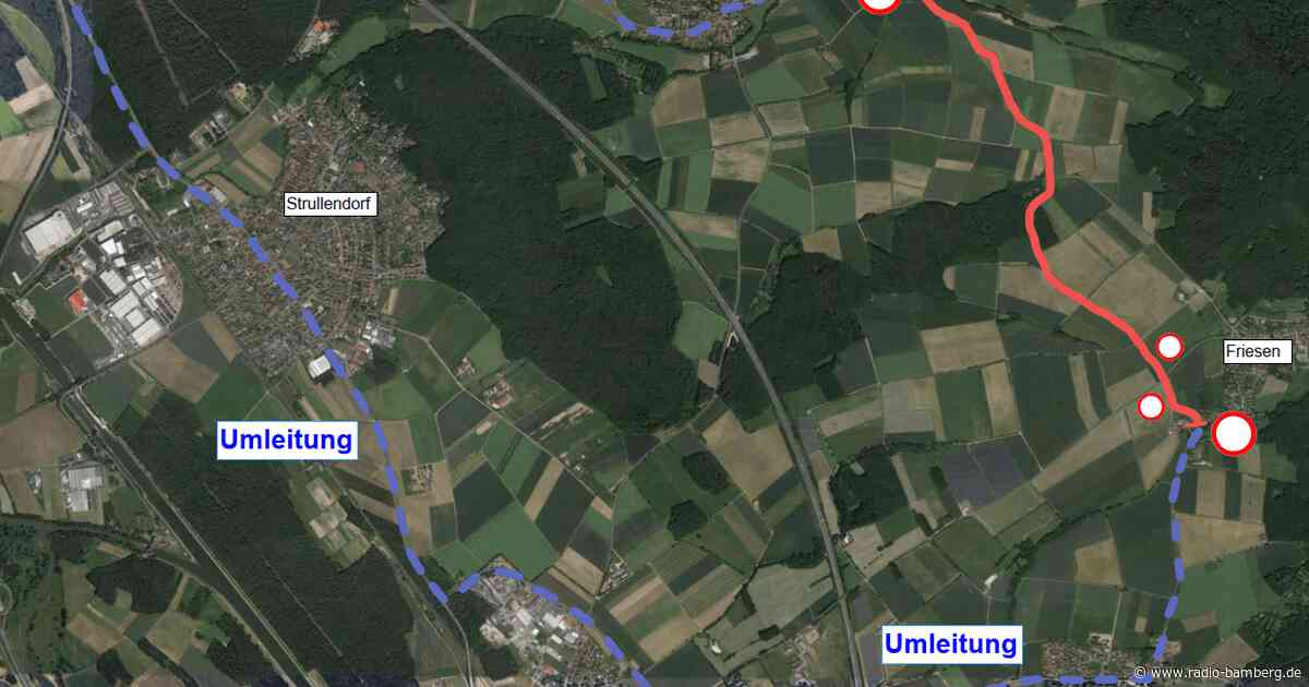 Ab Montag: Straße zwischen Friesen und Wernsdorf dicht