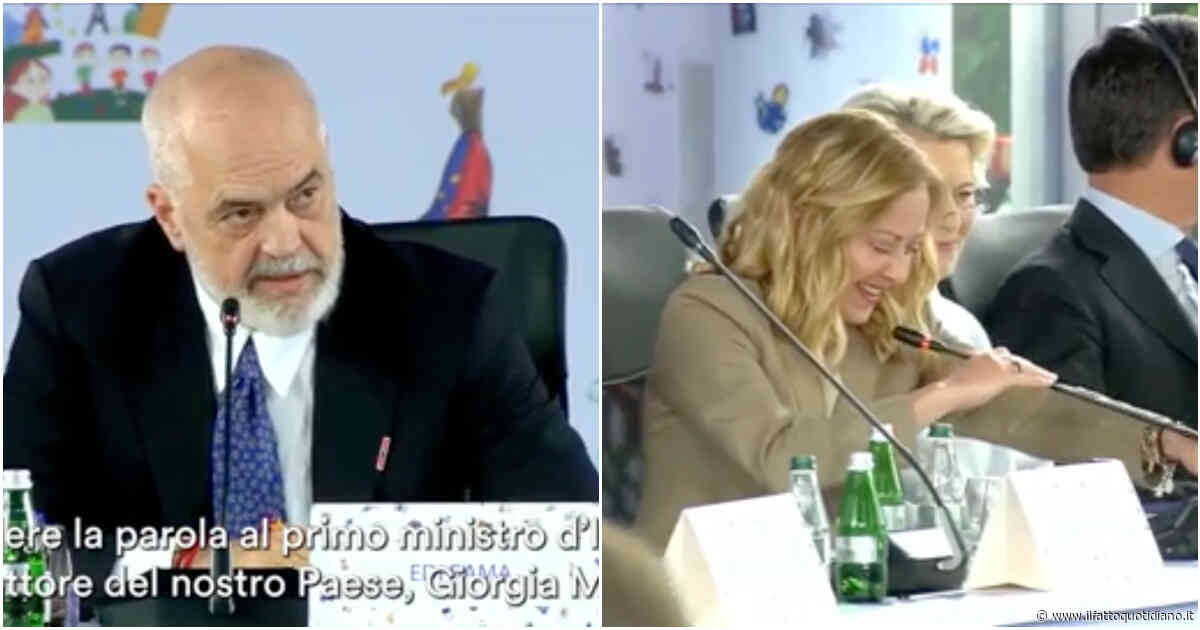 La battuta di Edi Rama che fa ridere i leader europei: “Benvenuta a Meloni a nome del popolo del protettorato d’Albania”