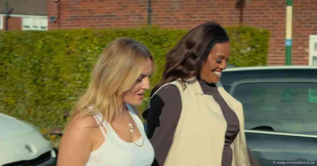 Perrie Edwards seen filming at South Shields home where Little Mix lived before X Factor