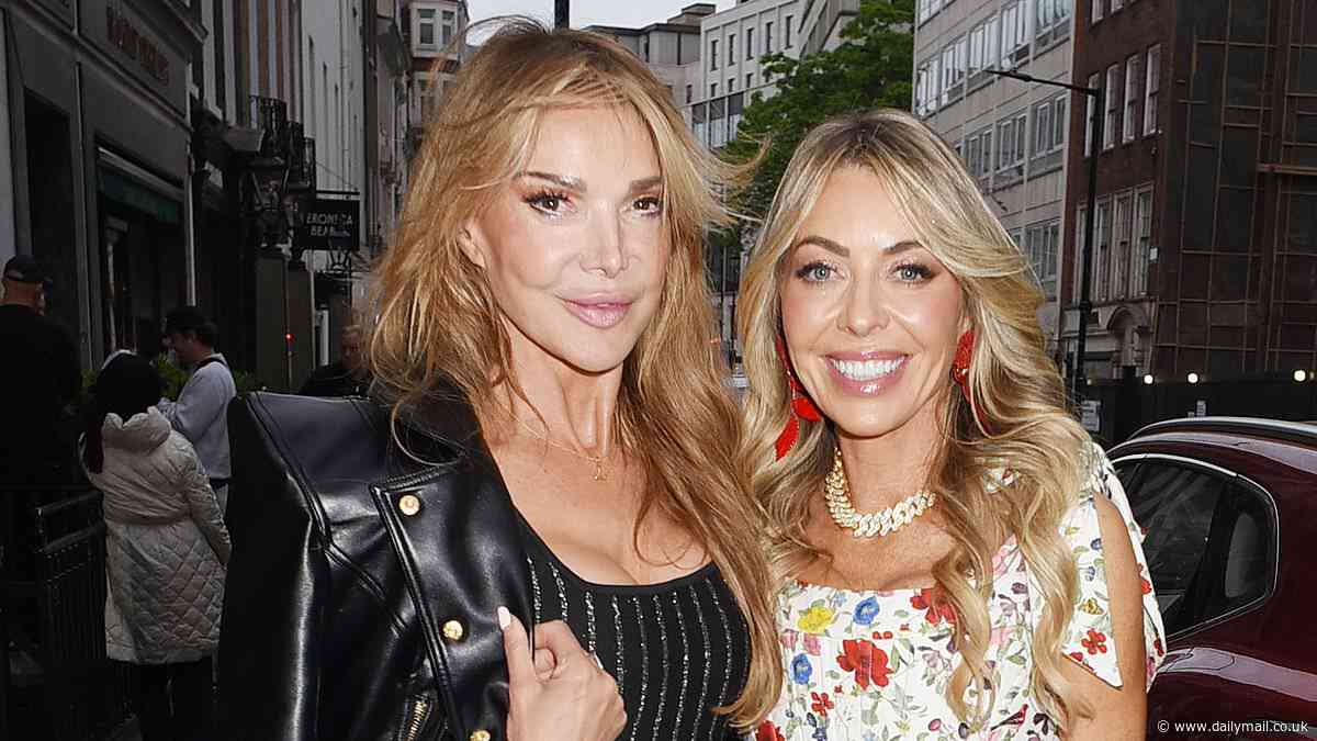 Lizzie Cundy joins glamorous Real Housewives Of London stars Juliet Mayhew and Amanda Cronin in Mayfair to film brand new series