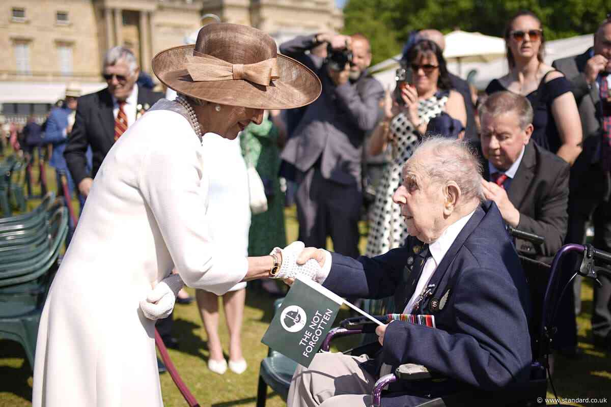 Veteran, 102, recalls war stories as he joins comrades at royal garden party
