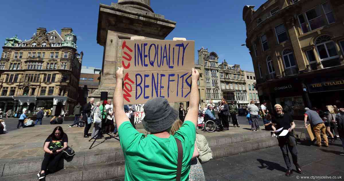 Disability activists gather to protest 'lethal cuts' to PIP at Grey's Monument
