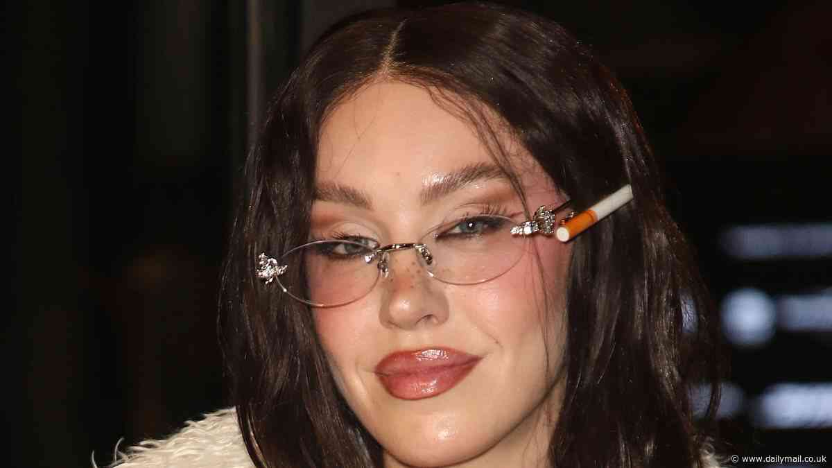 Kyle Sandiland's ex Imogen Anthony turns heads in Bianca Censori style sheer pants and faux-fur coat at Australian Fashion Week