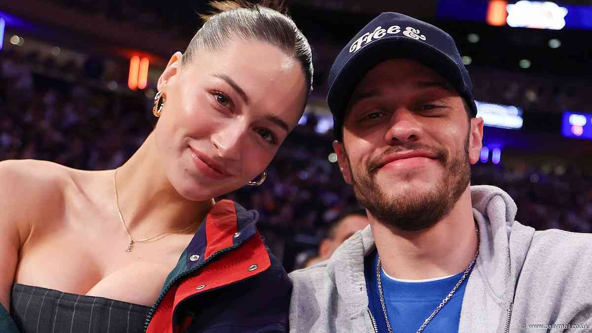 Pete Davidson and busty girlfriend Elsie Hewitt cozy up courtside at Knicks game after red carpet debut