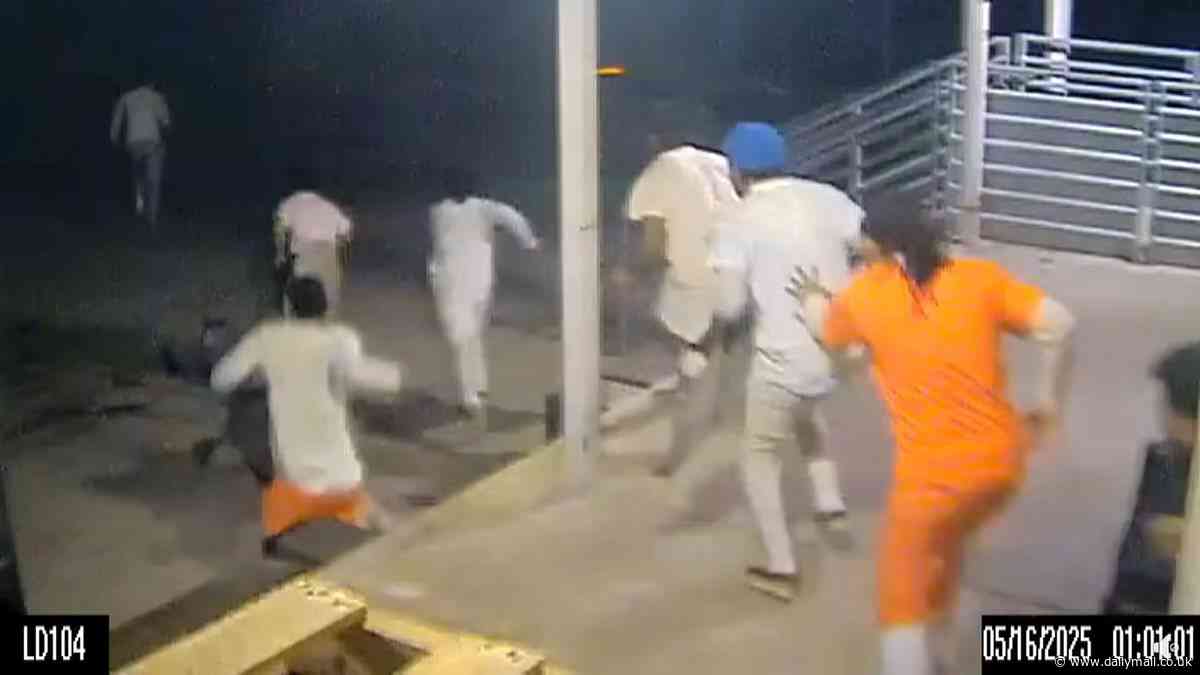 Seven Louisiana inmates roam free after three arrests... as new footage emerges of desperate prison break