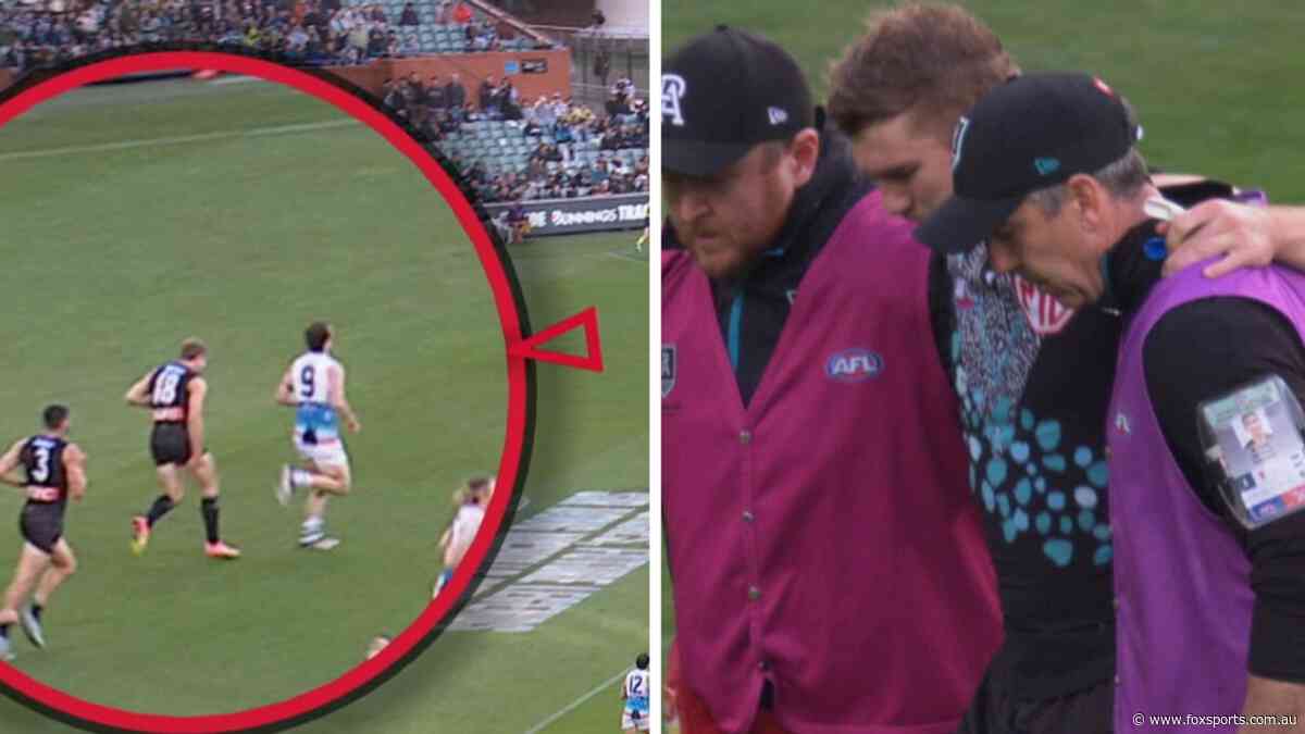 Hammy mayhem! Carnage as FOUR injury blows rock tight Adelaide Oval tussle: LIVE AFL