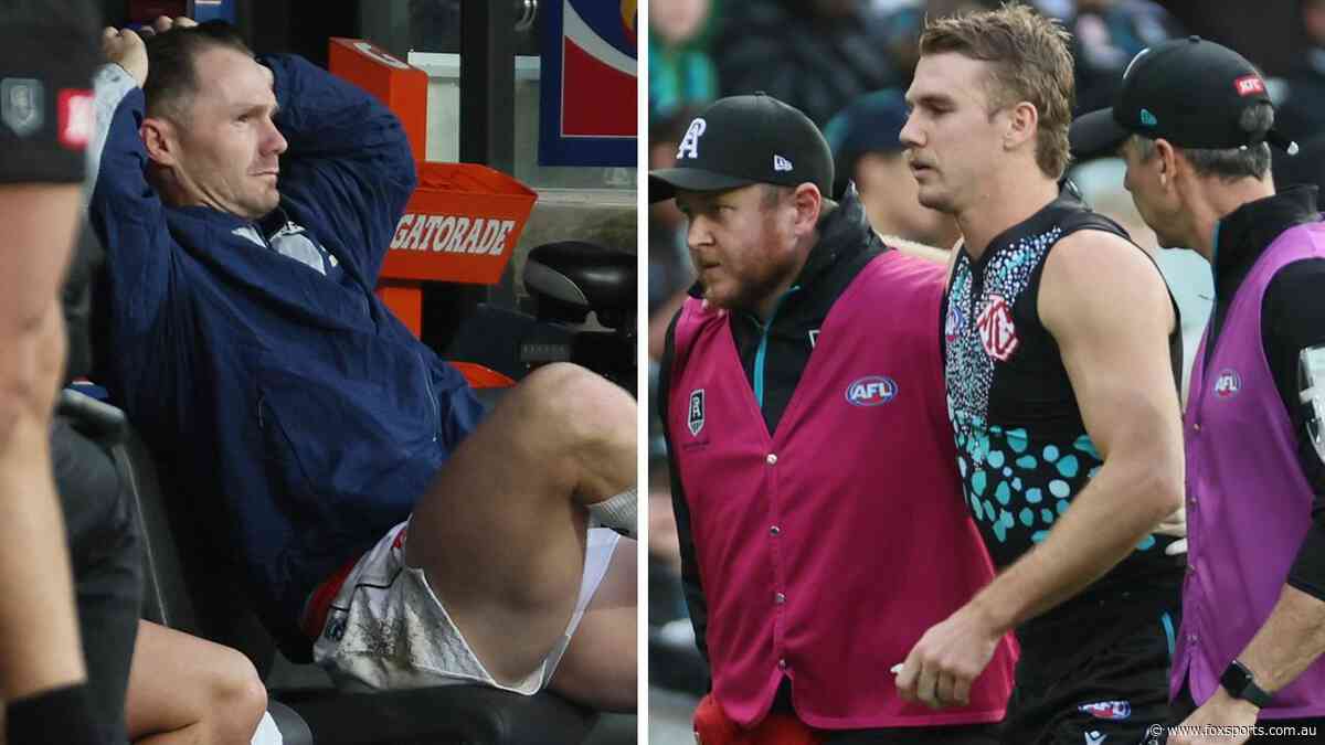 ‘Unprecedented’ carnage as FOUR hammy blows rock tight Adelaide Oval tussle: LIVE AFL