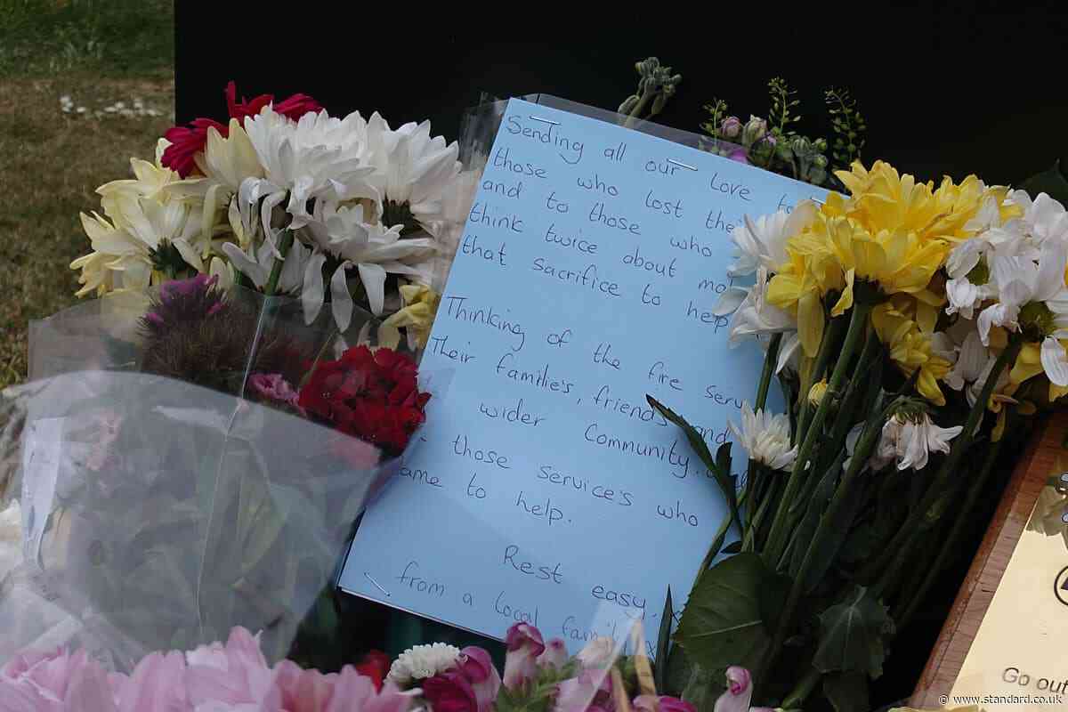Tributes paid to firefighters and man killed in former RAF base blaze