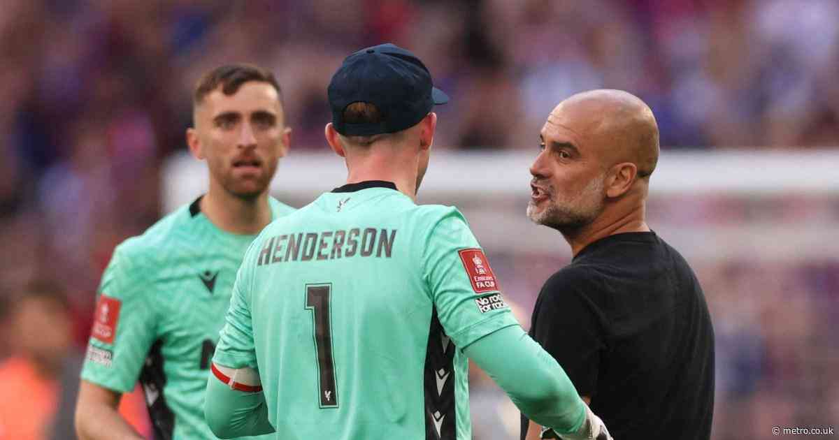Pep Guardiola furiously confronts Dean Henderson after FA Cup final controversy