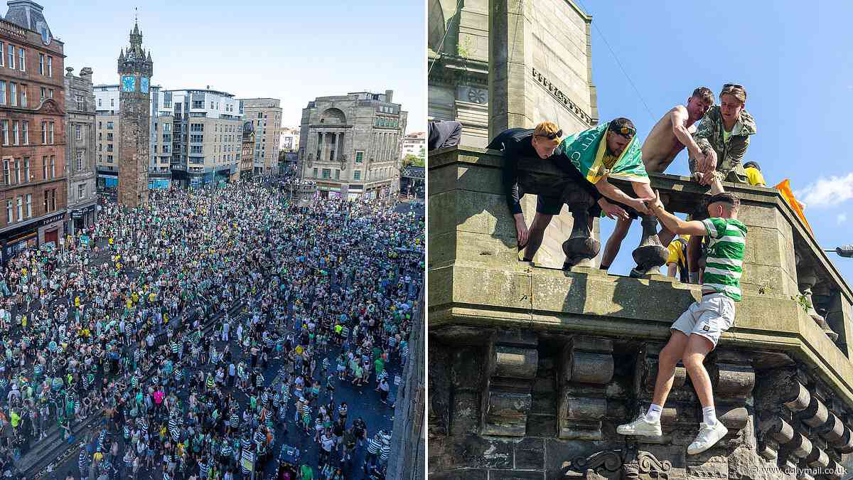 Thousands of Celtic fans defy club plea as they gather in Glasgow to celebrate title win