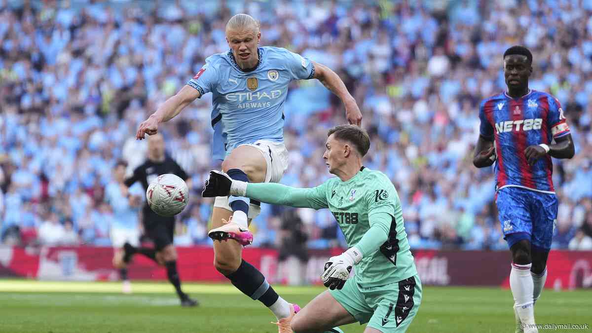 Wayne Rooney left fuming as Dean Henderson survives red card scare in FA Cup final - before Crystal Palace star SAVES penalty against Man City