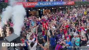 Drinks go airborne in Boxpark as Palace fans celebrate FA Cup win
