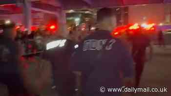 Emotional moment crowd cheers for first responders as victims of Brooklyn Bridge collision are rescued from the scene