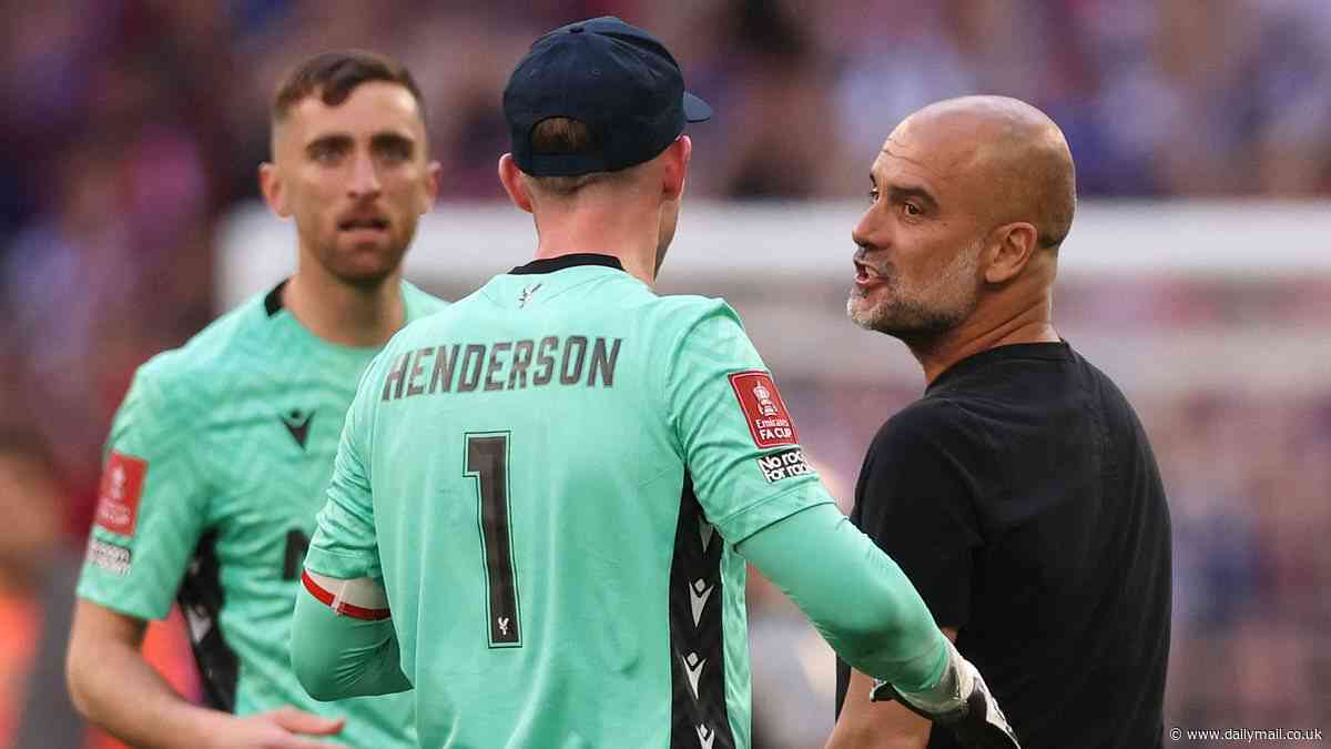 Revealed: Pep Guardiola's savage five-word message to Dean Henderson as expert lip reader explains EXACTLY what furious Man City boss said to Crystal Palace hero after FA Cup final