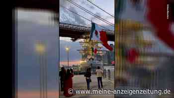 Video zeigt Moment, in dem Schiff mit Brooklyn Bridge kollidiert