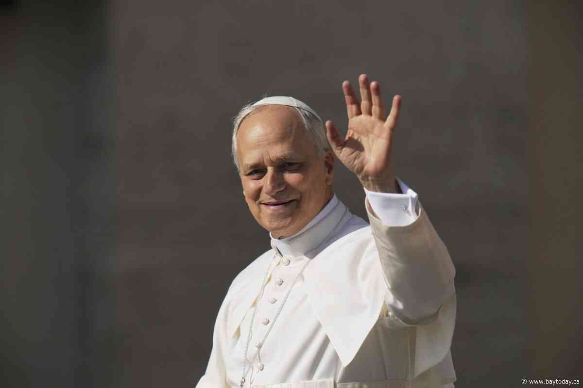 Pope Leo XIV takes his first popemobile ride through St. Peter's Square ahead of installation