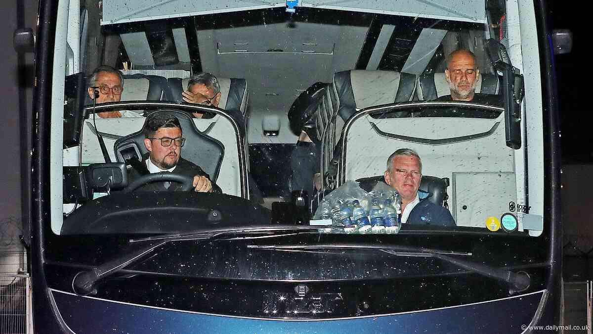 Pep Guardiola cuts a dejected figure as Manchester City boss is seen for the first time since Dean Henderson bust-up following FA Cup final defeat - as miserable stars fly home from Wembley loss