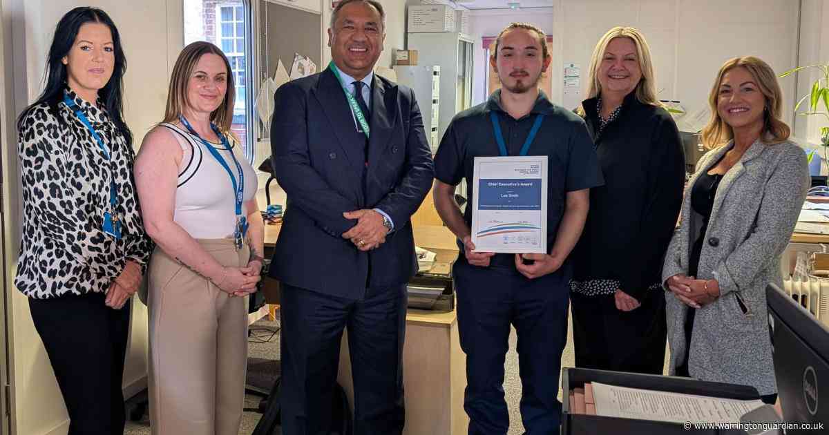 'Exemplary' student recognised for his hard work at Warrington Hospital