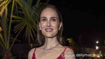 Natalie Portman puts on a leggy display in striking red minidress as she joins a glam Jennifer Lawrence and Helena Christensen at Dior party during Cannes Film Festival