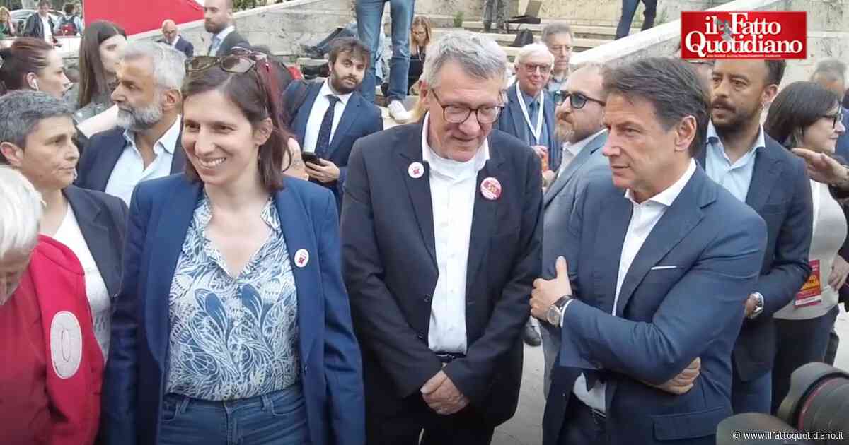 Referendum, i comitati per il Sì in piazza a Roma. Conte: “Chi vuole più tutele nel lavoro deve votare”. Schlein: “Il quorum è possibile”