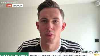 Dean Henderson gets emotional as he discusses the heartbreaking passing of his late father on TV - as he says 'he was there with me' for FA Cup win