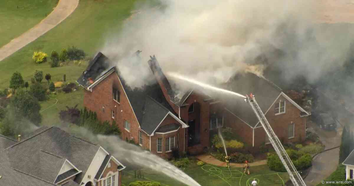 'Flames just exploded:' Wake County home on fire