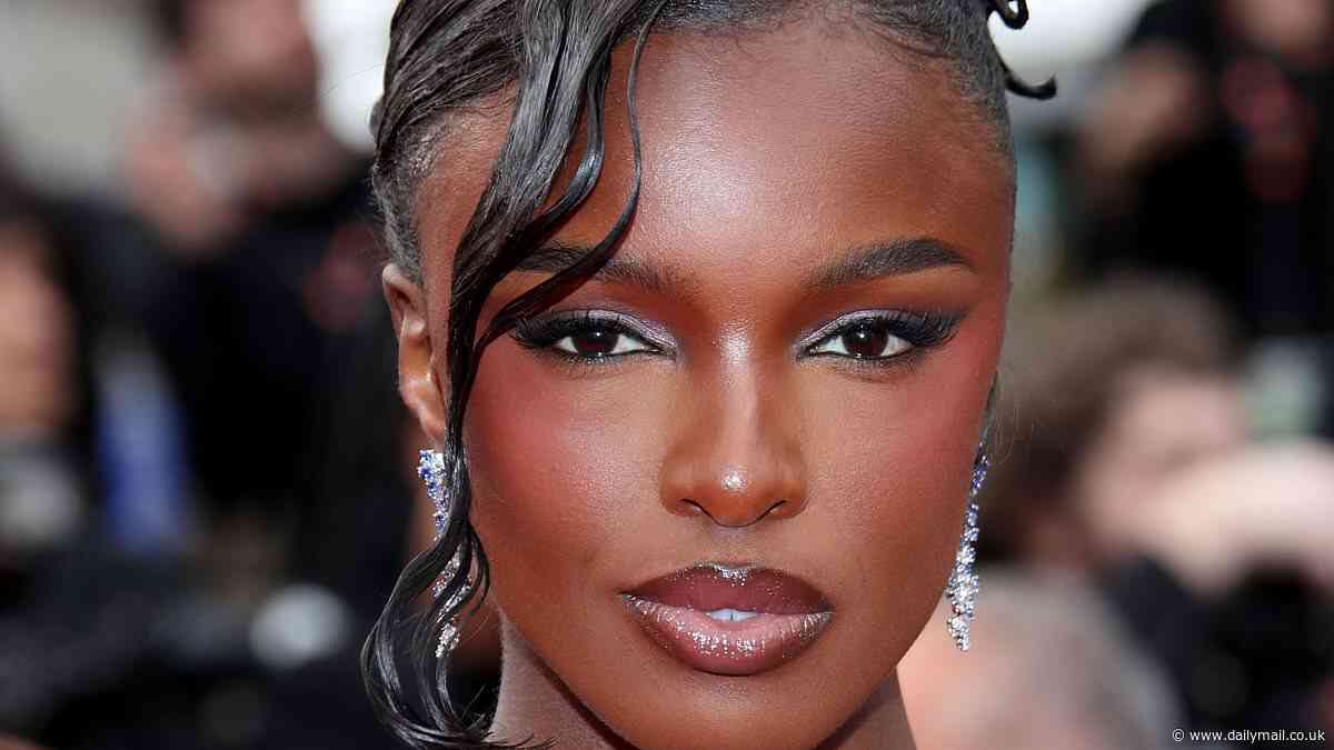 Leomie Anderson risks breaking Cannes Film Festival's new stricter nudity rules as she poses in see-through mesh dress at premiere