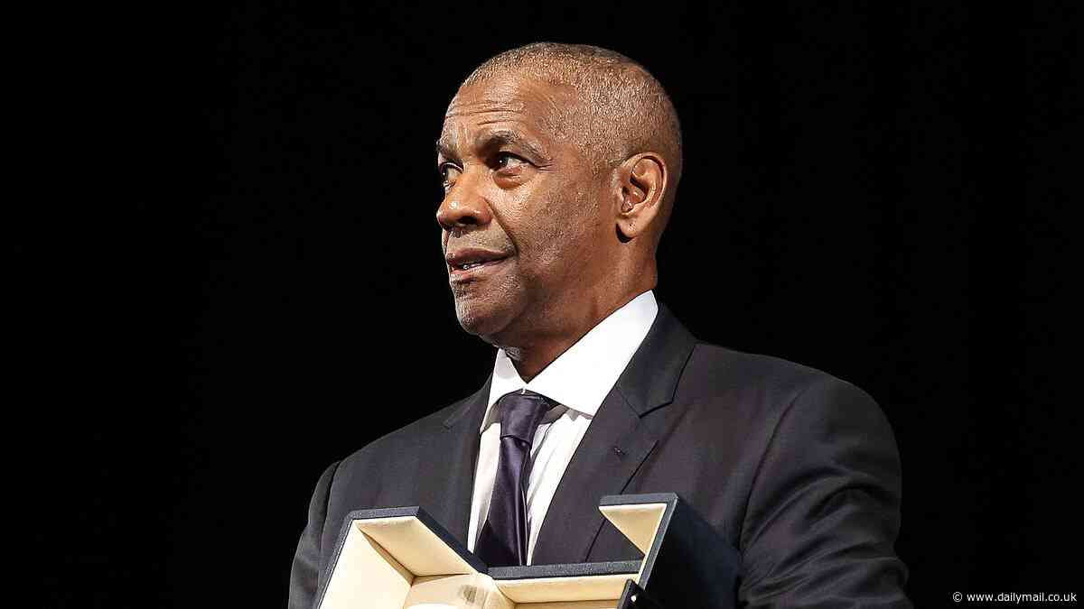 Denzel Washington surprised with honorary Palme d'Or award at Cannes Film Festival