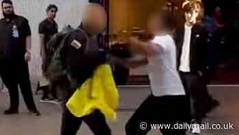 Sickening moment man is knocked out cold with a single punch in city centre confrontation