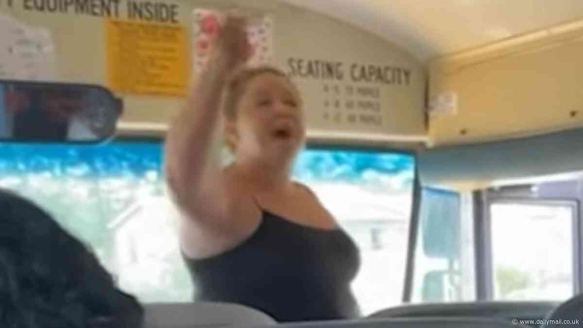 White 'School Bus Karen' gets instant karma after storming school bus to berate black student