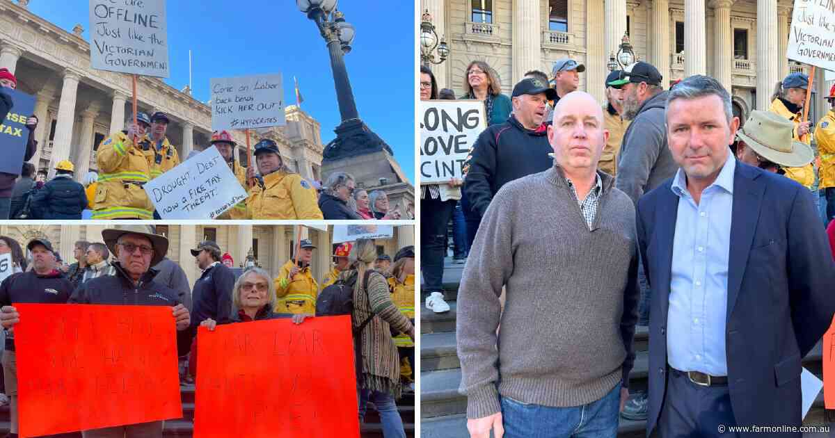 Follow live: Farmers, firefighters take levy fight to Parliament steps
