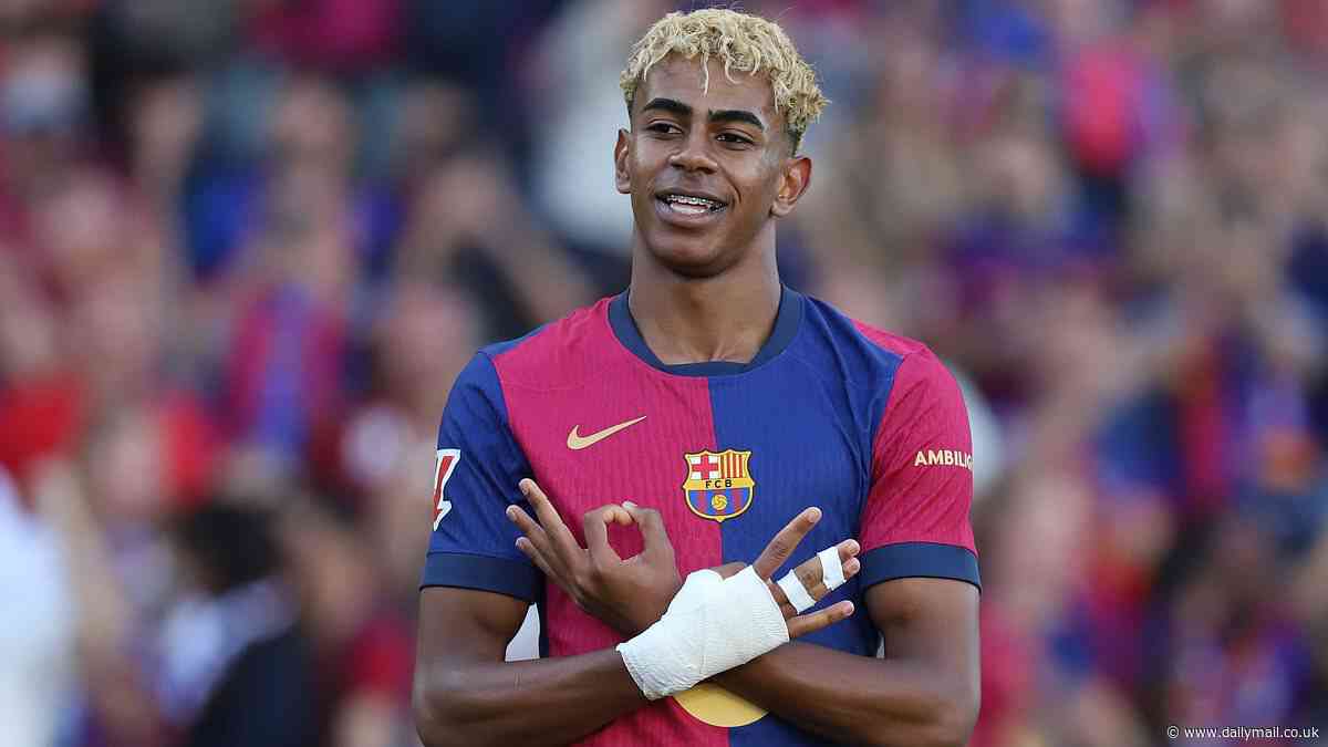 Lamine Yamal 'set to take Lionel Messi's iconic No 10 shirt at Barcelona after signing new deal with €1BILLION release clause' this summer