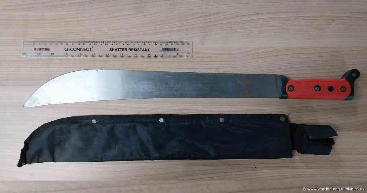 Machete seized by police during ongoing crackdown on knife crime in town